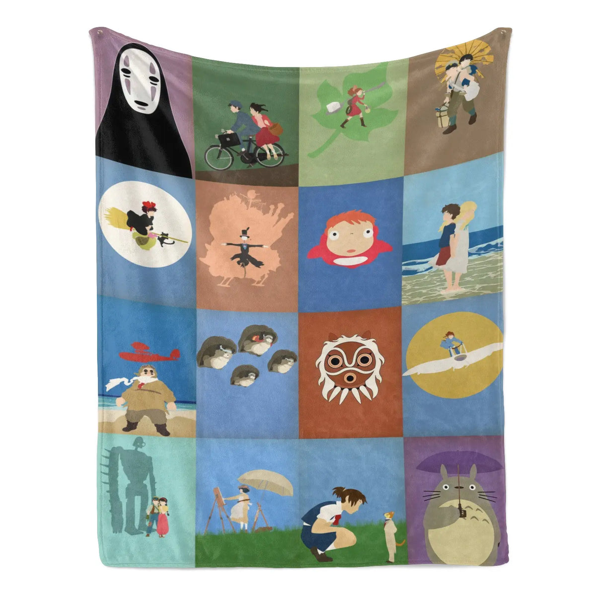 Studio Ghibli Anime Blanket Soft Funny Throw Blanket Cozy Lightweight Plush Portable Cover Blanket For Sofa,Warm Gift For Birthday,Christmas,Multiple Blanket