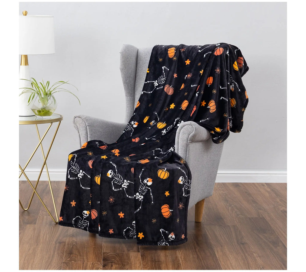 Berkshire Halloween Printed Plush 60x70 Throw