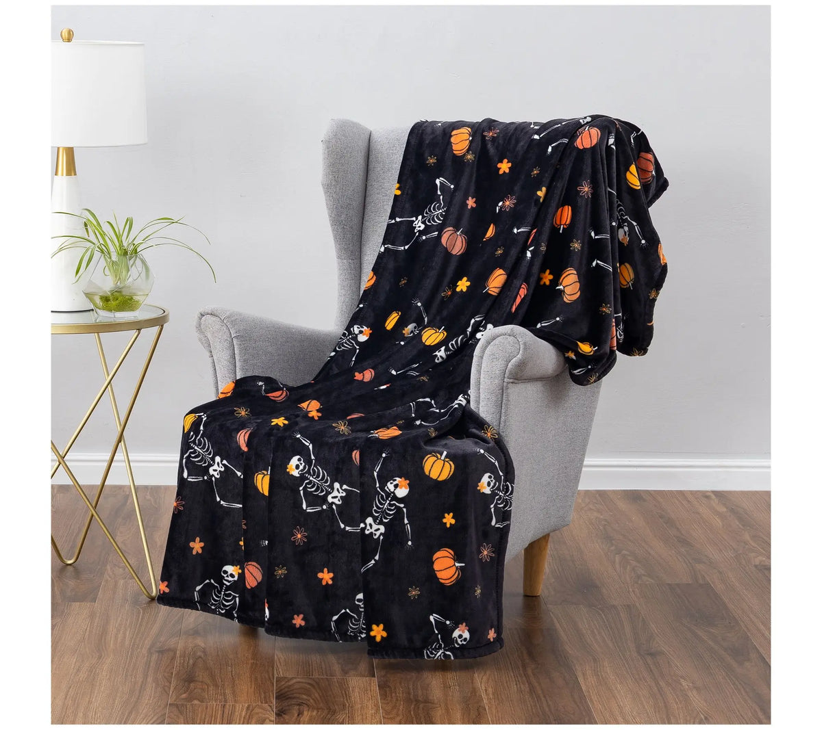 Berkshire Halloween Printed Plush 60x70 Throw