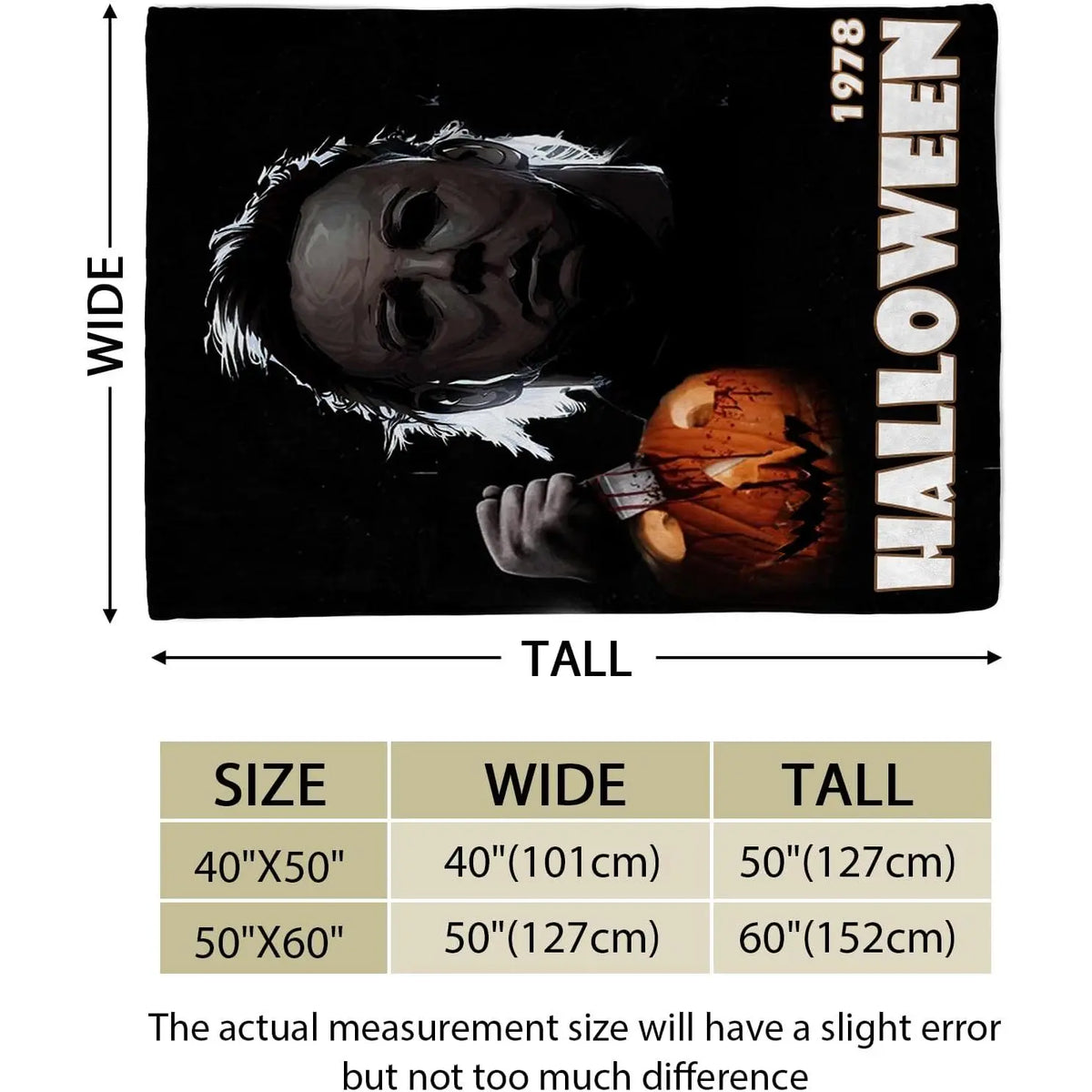 SPXUBZ Blanket Halloween Blanket Horror Movie Blanket Flannel Fleece Throw Blanket for Kids Adults Bedding