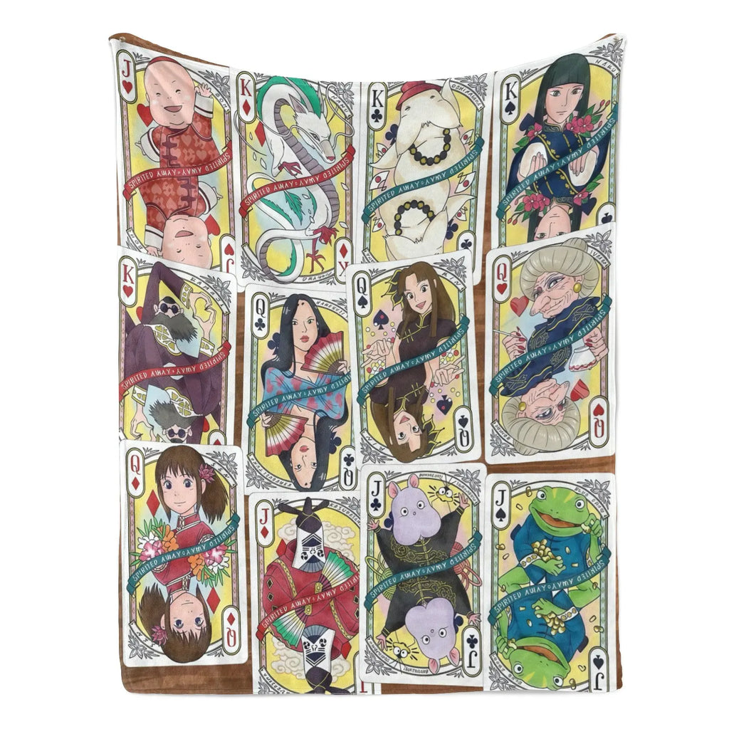 Studio Ghibli Anime Blanket Soft Funny Throw Blanket Cozy Lightweight Plush Portable Cover Blanket For Sofa,Warm Gift For Birthday,Christmas,Multiple Blanket