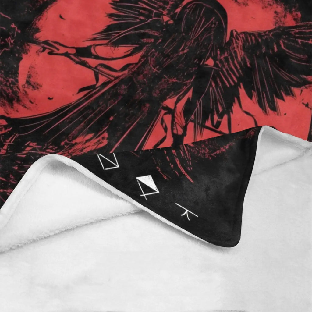 Metal Music Dark Aesthetic Pattern Flannel Blanket, Soft Warm Throw Blanket, Air-conditioned Sofa Bedroom Dorm Couch Office Car Travel Home Blanket, Warm Nap Blanket for Men Women Adults Boys Girls, Birthday Mother's Day Fans Gifts