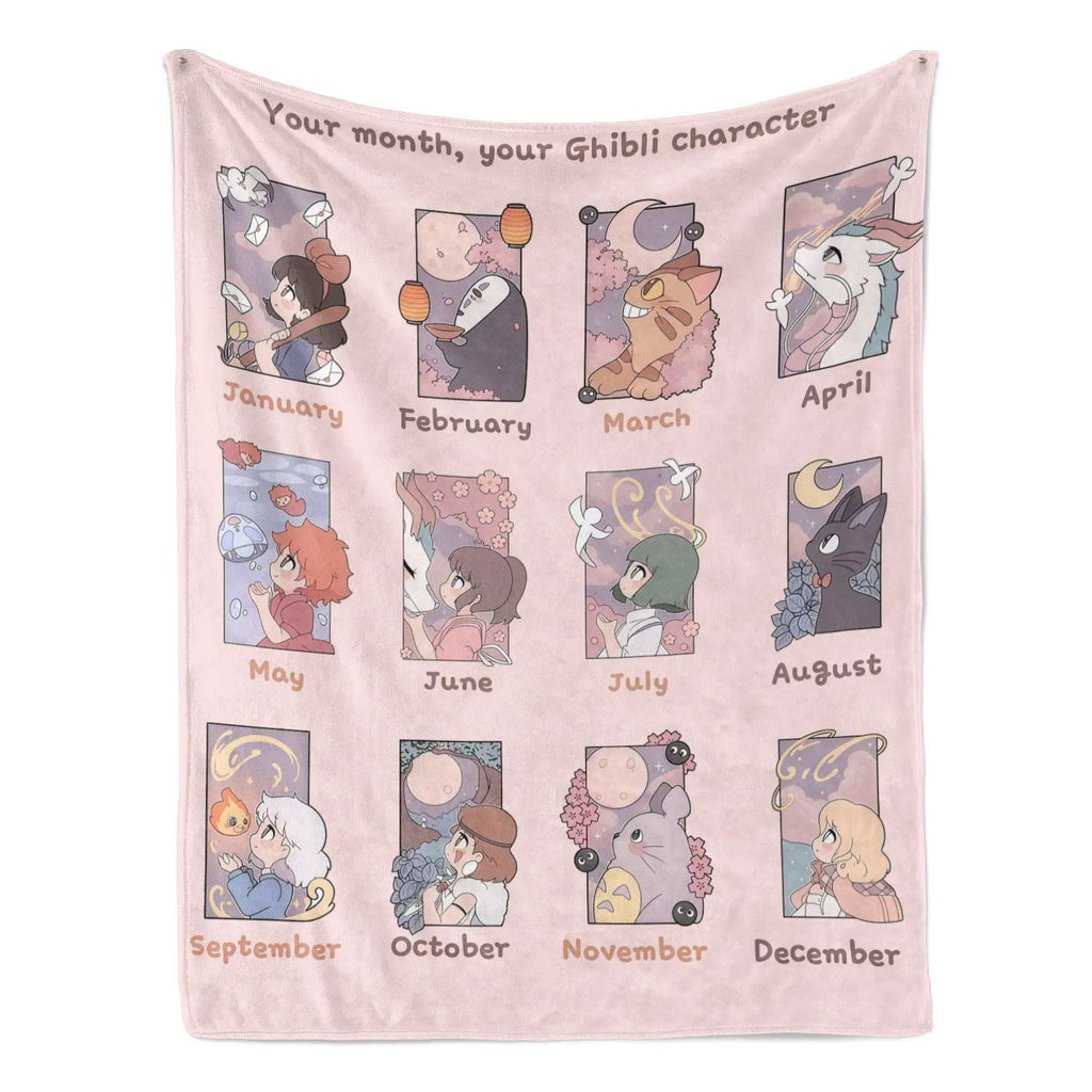 Studio Ghibli Anime Blanket Soft Funny Throw Blanket Cozy Lightweight Plush Portable Cover Blanket For Sofa,Warm Gift For Birthday,Christmas,Multiple Blanket